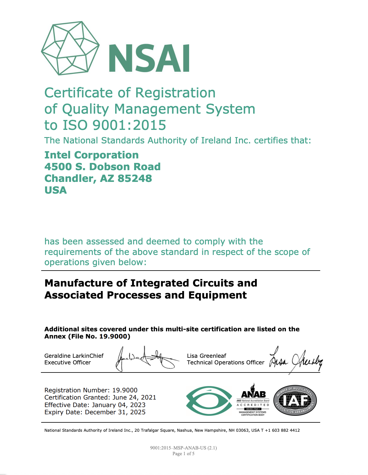 Certificate